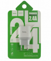 Блок питания HOCO, USB  2.4А,  (C22A) цвет белый фото 2 — Gig-Service