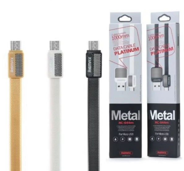 Кабель USB-Micro USB, Remax metal, 1 метр (черный)
